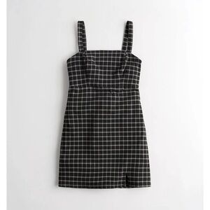 Hollister Black and White Checkered Mini Dress